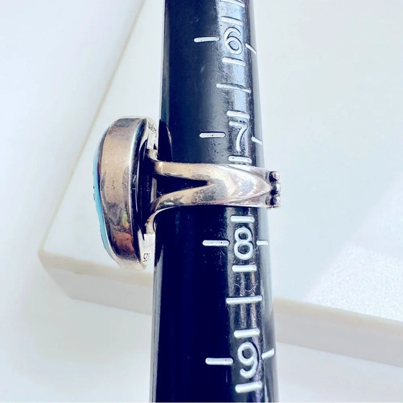 Sajen Druzy Oil Slick 925 Sterling Silver Adjustable Ring - Picture 6 of 7